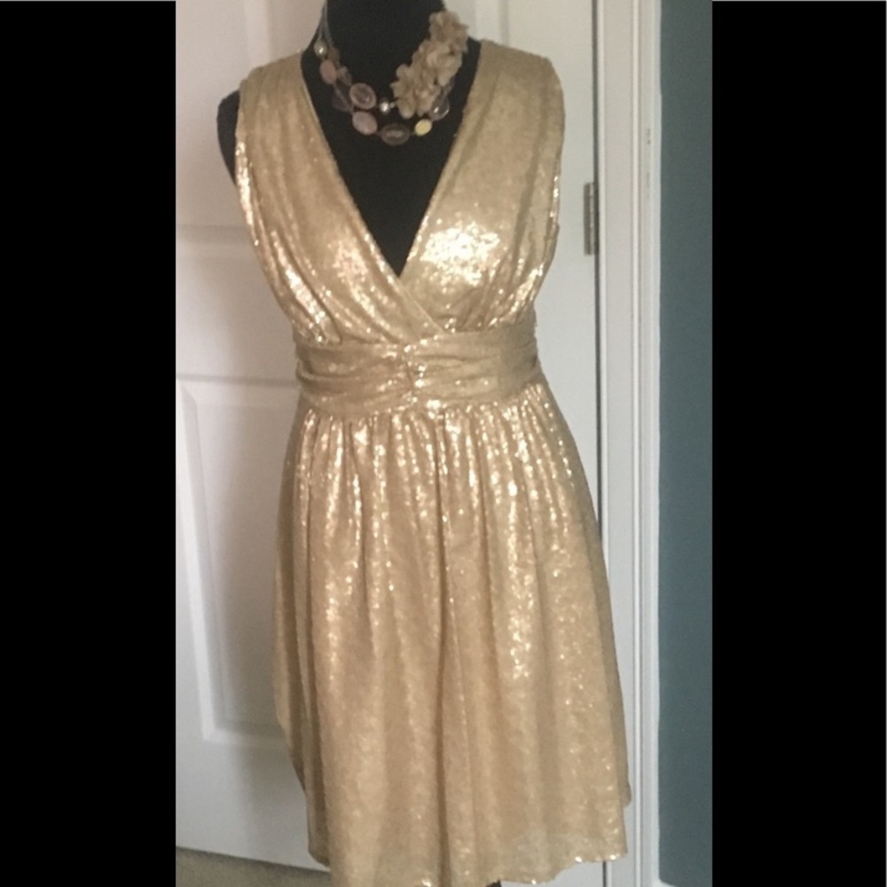 Gold sparkle dress